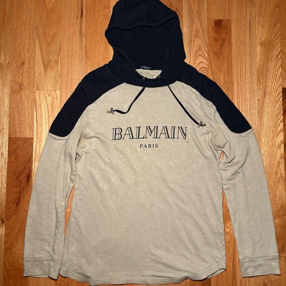Balmain Other - Balmain Tan Black Logo Hoodie 🔥